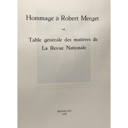 La Revue Nationale - Robert Merget au service des lettres belges...