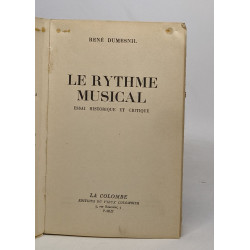 Le rythme musical essai historique et critique
