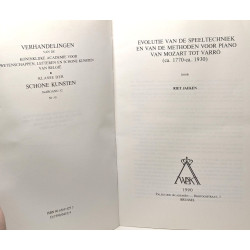 Evolutie van de speeltechniek en van de methoden voor piano van...
