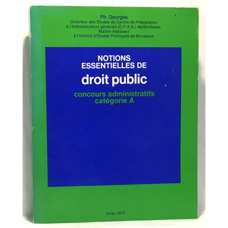 Notions essentielles de droit public