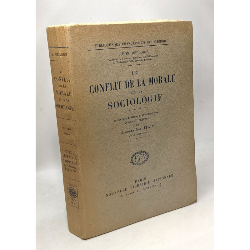 Le conflit de la morale et de la sociologie - bibliothèque...