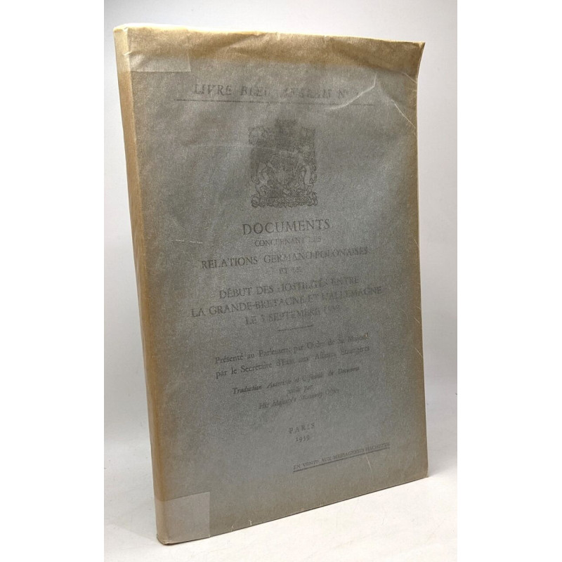 Documents concernant les relations germano-polonaises et le début...