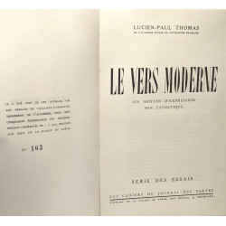 Le vers moderne - ses moyens d'expression son esthétique - série...