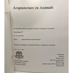 Acupuncture in Animals - in conjonction with the australian...