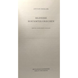 Bildnisse berühmter griechen - dritte erweiterte auflage