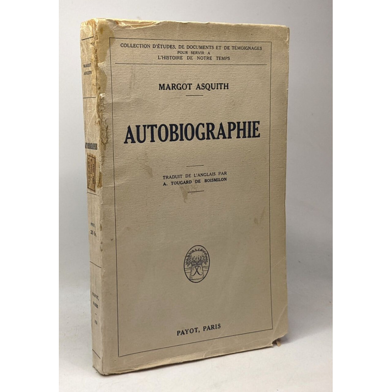 Autobiographie - collection d'études et documents et de...