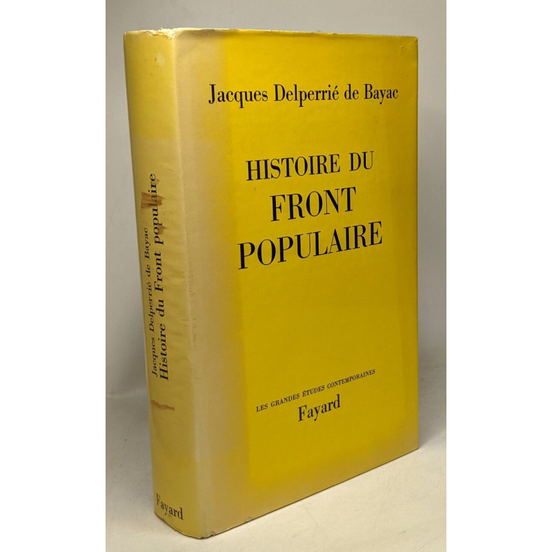 Histoire du front populaire - grandes études contemporaines