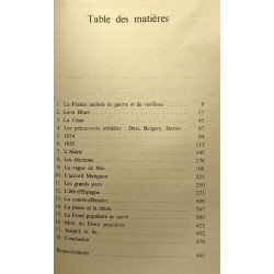 Histoire du front populaire - grandes études contemporaines