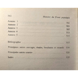 Histoire du front populaire - grandes études contemporaines