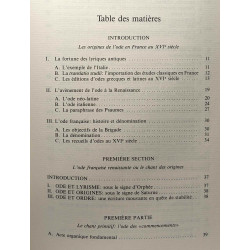 L'Apothéose d'Orphée. L'Esthétique de l'ode en France au XVIe siècle