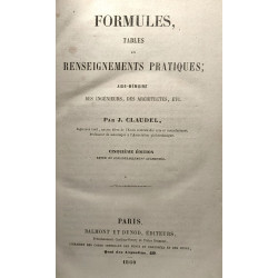 Formules tables et renseignements pratiques, aide mémoire des...