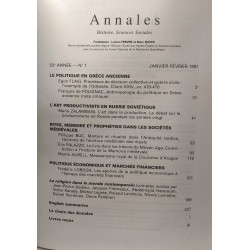 Annales janvier-février 1997 - 52e année - les Politiques...
