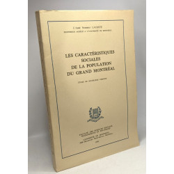 Les caractéristiques sociales de la population du grand montréal -...