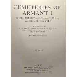 Cemeteries of Armant I - 2 volumes - The text + The plates -...