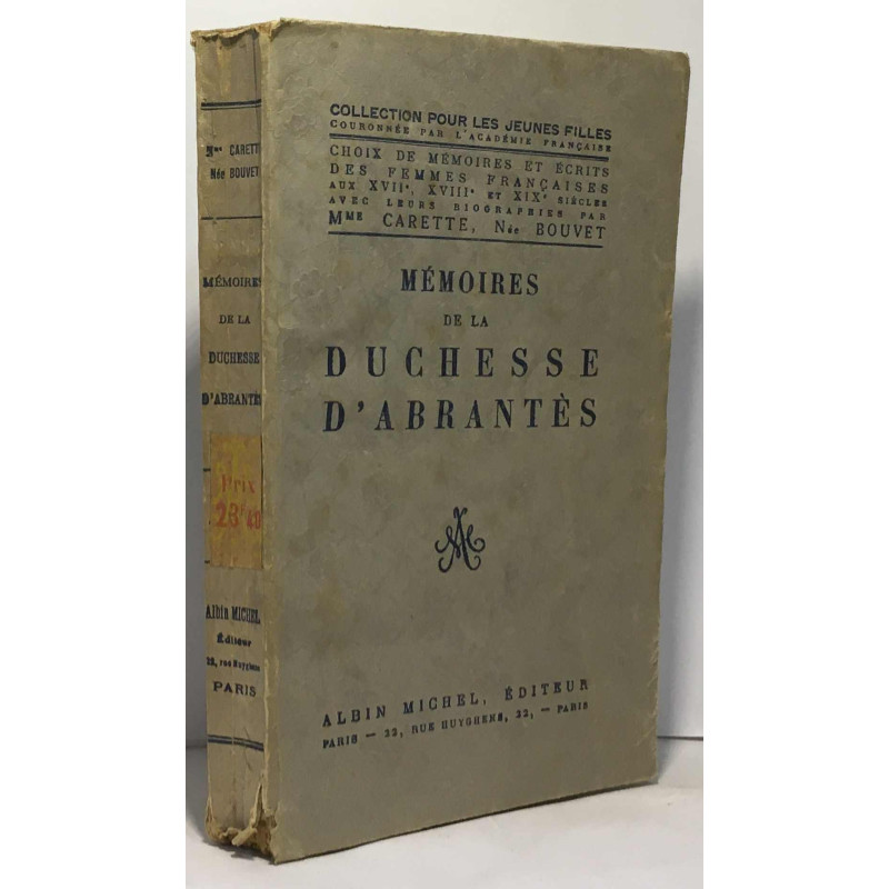 Mémoires de la duchesse d'Abrantès --- collection pour les jeunes...