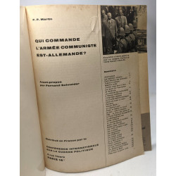 Qui commande l'armée communiste Est-Allemande? - avant propos par...