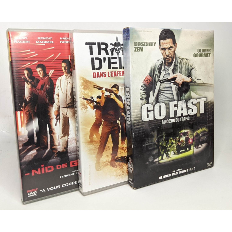 3 DVDs d'action: Go Fast + Nid de guêpes + Tireurs d'élites