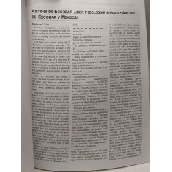 Antonii de Escobar Liber Theologiae Moralis - Antonio De Escobar Y...