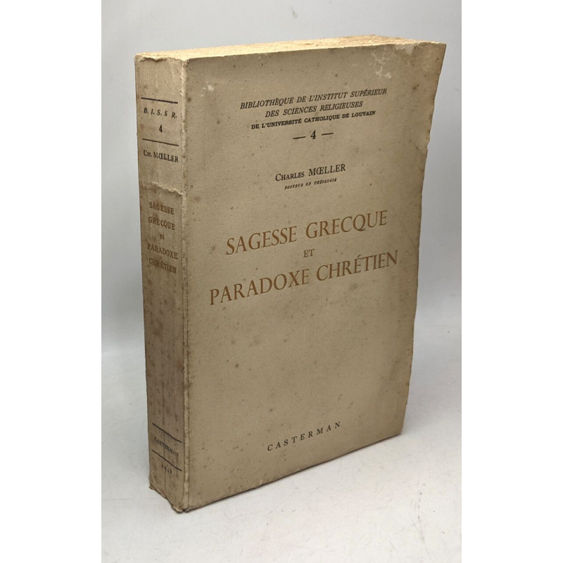 Sagesse grecque et paradoxe chrétien / université catholique de...