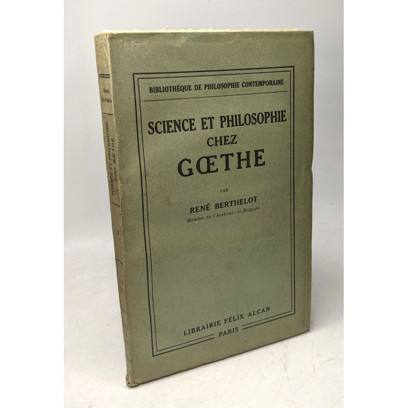 Science et Philosophie chez Goethe