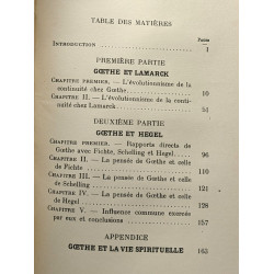 Science et Philosophie chez Goethe
