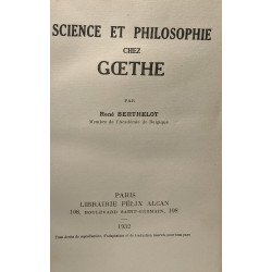 Science et Philosophie chez Goethe