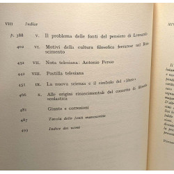 La cultura filosofica del Rinascimento italiano. Ricerche e Documenti
