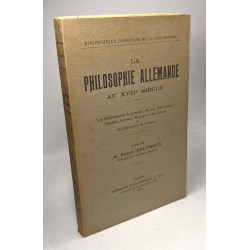 La philosophie allemande au XVIIe siècle : Les prédécesseurs de...