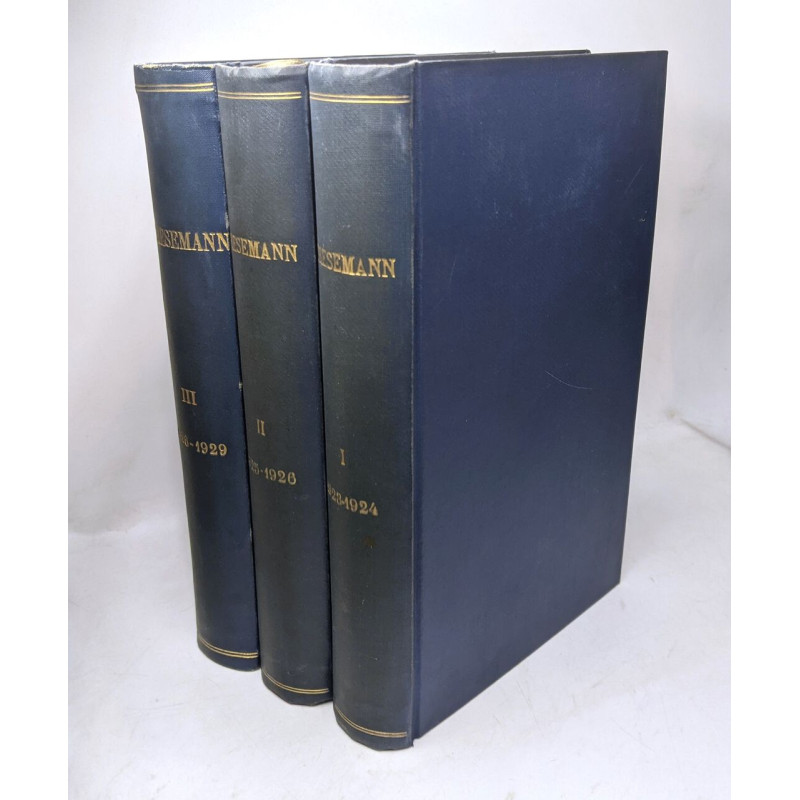 LES PAPIERS DE STRESEMANN - 3 VOLUMES - TOMES I+II+III - La...