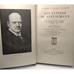 LES PAPIERS DE STRESEMANN - 3 VOLUMES - TOMES I+II+III - La...