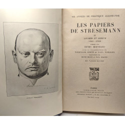 LES PAPIERS DE STRESEMANN - 3 VOLUMES - TOMES I+II+III - La...