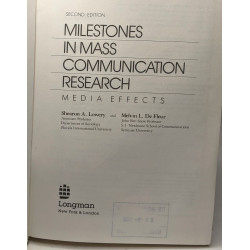 Milestones in Mass Communications Research: Media Effects