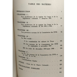 Belgique et Congo: L'élaboration de la charte coloniale / coll....