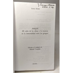 Psique : (el culto de las almas y la creencia en la inmortalidad...