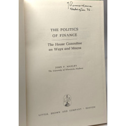 The Politics of Finance: the House Committee on Ways and Means
