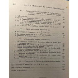 Précis de calcul matriciel et de calcul opérationnel