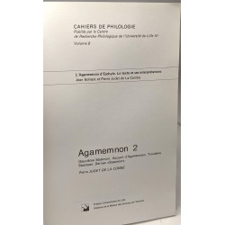 L'Agamemnon d'Eschyle / Cahiers de philologie 8