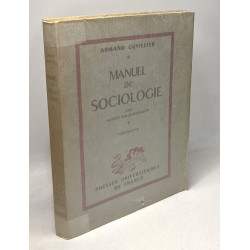 Manuel de sociologie - TOME 1 (1954) + TOME 2 (1956)