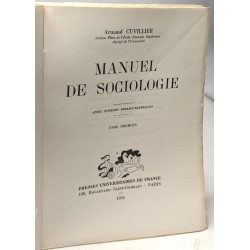 Manuel de sociologie - TOME 1 (1954) + TOME 2 (1956)