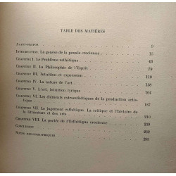 L'esthétique de Benedetto Croce