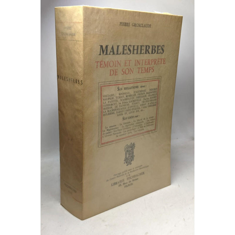 Malesherbes témoin et interprète de son temps
