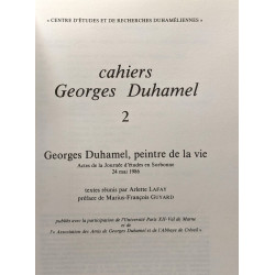 Georges duhamel peintre de la vie / actes de la journee d'études...
