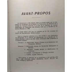 Dictionnaire français de minéralurgie - n°2-72 de la série...