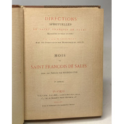 Directions spirituelles de Saint François de Sales - Mois de Saint...