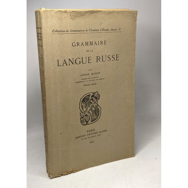 Grammaire de la langue russe