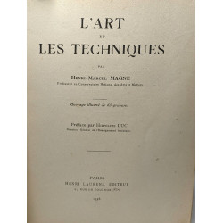 L'ART ET LES TECHNIQUES. Ouvrage illustré de 63 gravures. Préface...