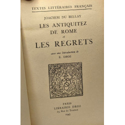 Les antiquitez de Rome et les regrets