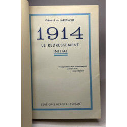 1914 - Le redressement initial