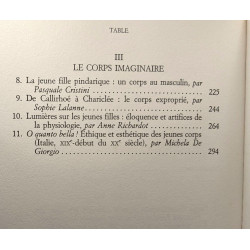 Le corps des jeunes filles de l'antiquité à nos jours