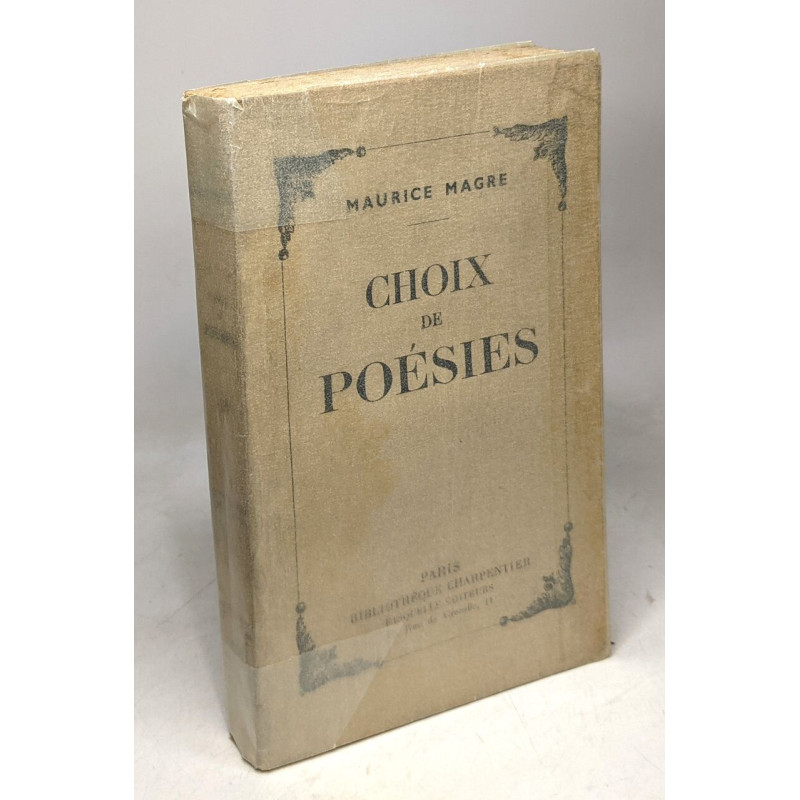 Choix de poésies